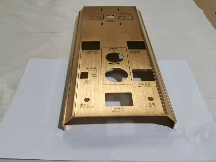 Gold Anodized Aluminum Panel